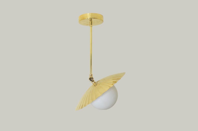 Elegant 12Inch Disc Ceiling Light with Milky Glass Globe ceiling fixture reading