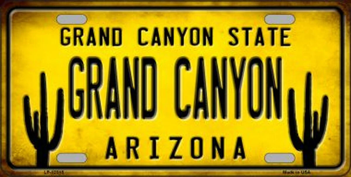 Arizona Grand Canyon Novelty Metal License Plate Arizona Grand Canyon Novelty Metal License Plate