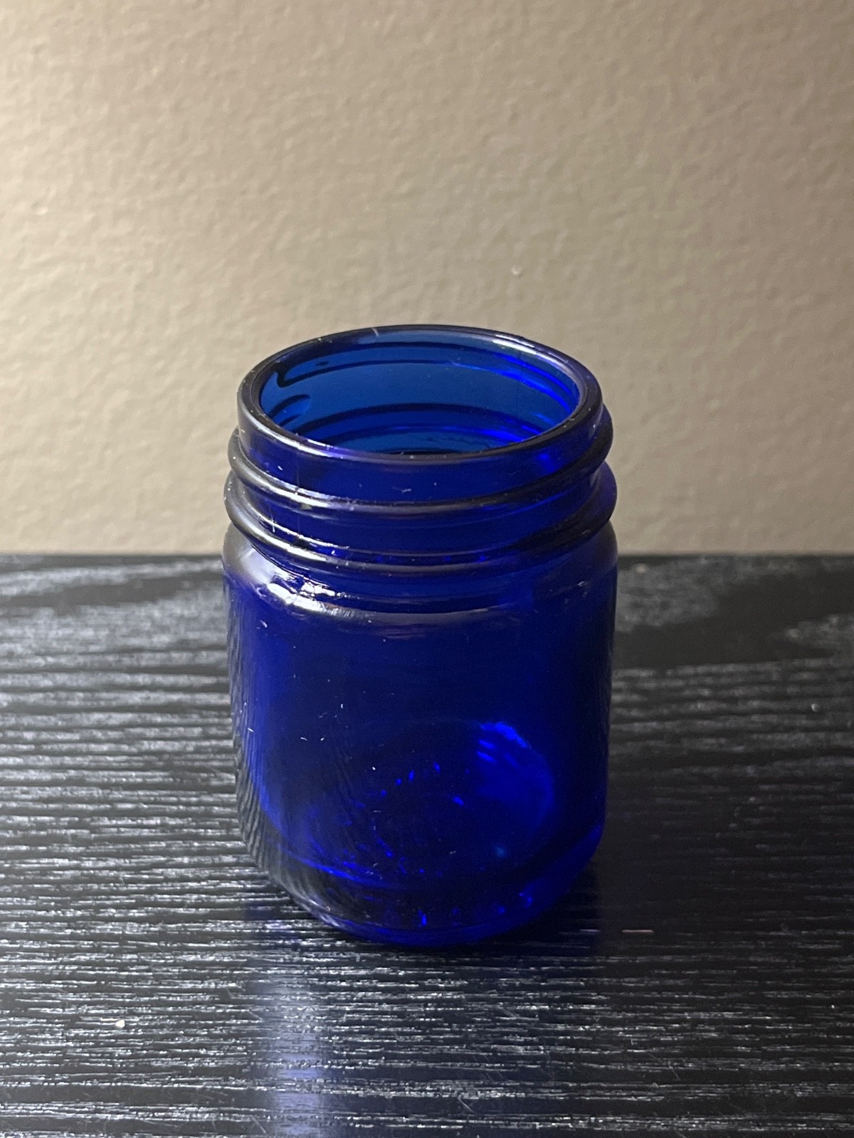 Vintage Cobalt Blue Vicks VapoRub Jar