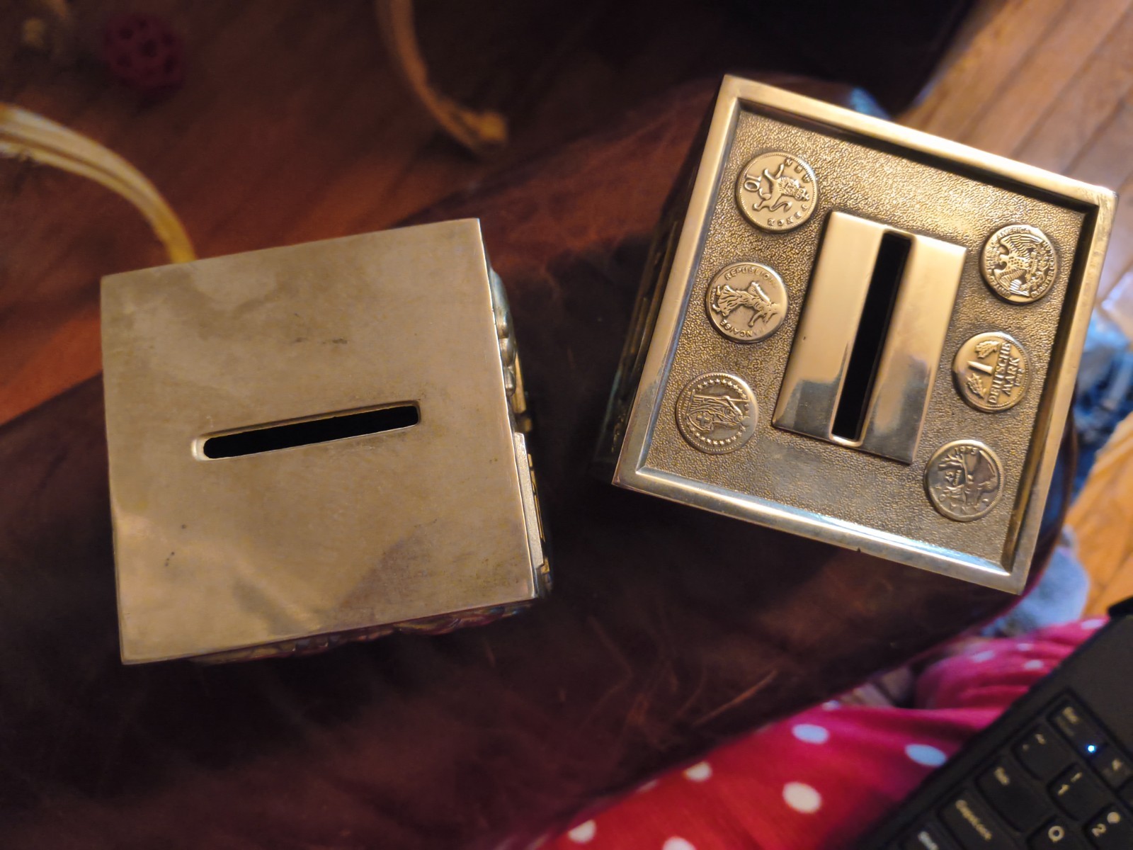 childs heavy silver plated blick banks