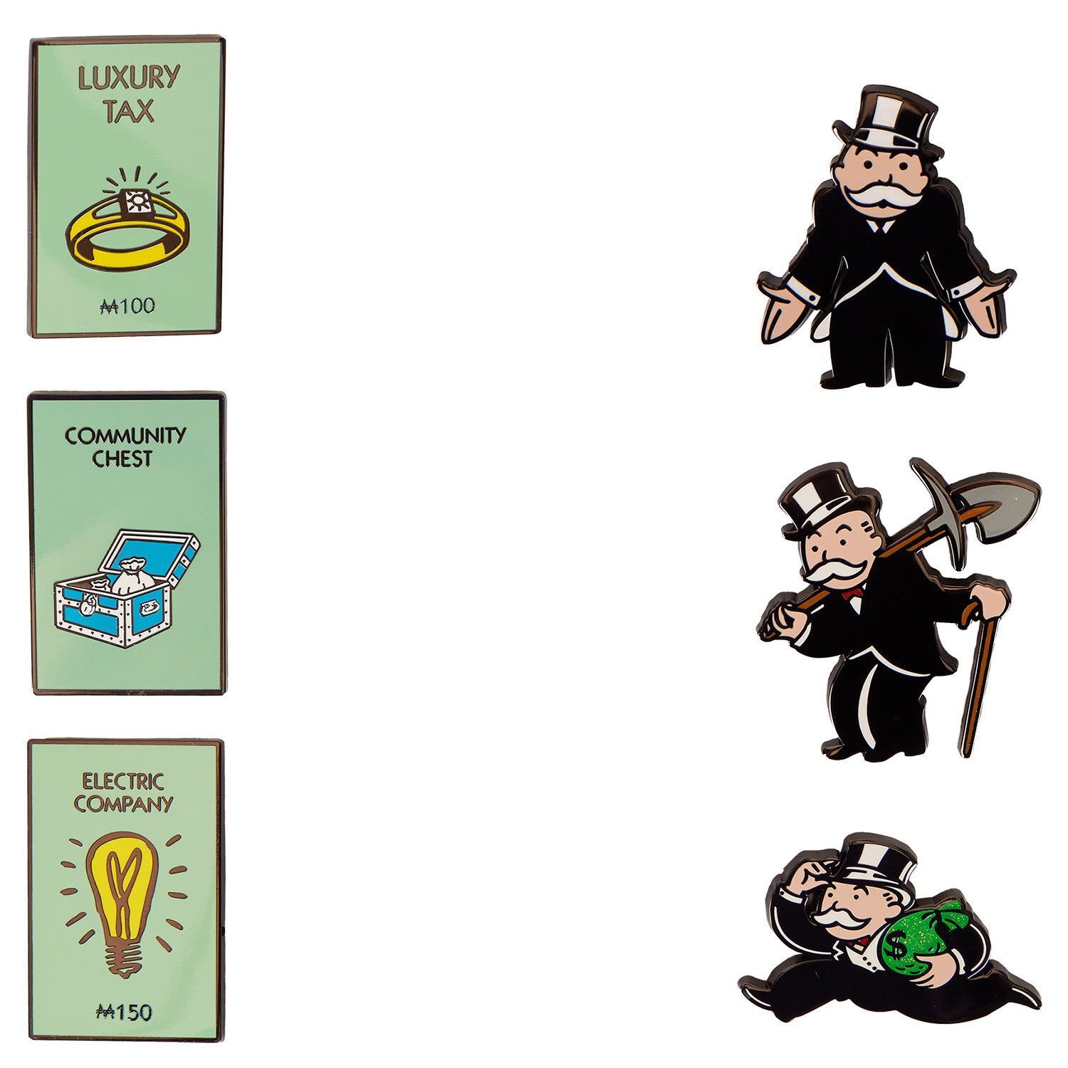 Hasbro Monopoly 90th Anniversary Mystery Pin (One Pin) Hasbro Monopoly 90th Anniversary Mystery Pin (One Pin)