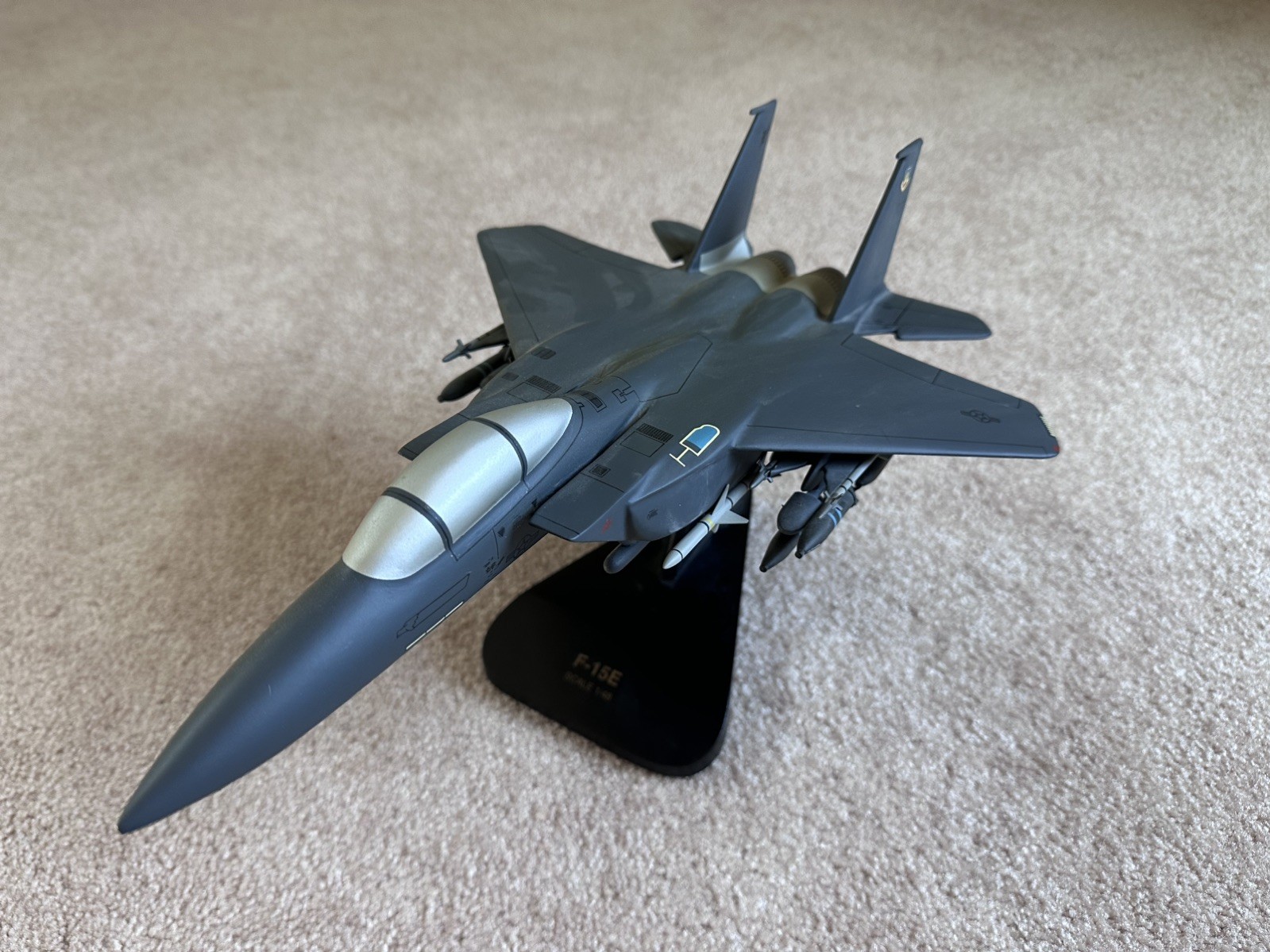 F-15E Strike Eagle Model Plane 1:48 w/ Stand Military Aircraft USAF F-15E Strike Eagle Model Plane 1:48 w/ Stand Military Aircraft USAF