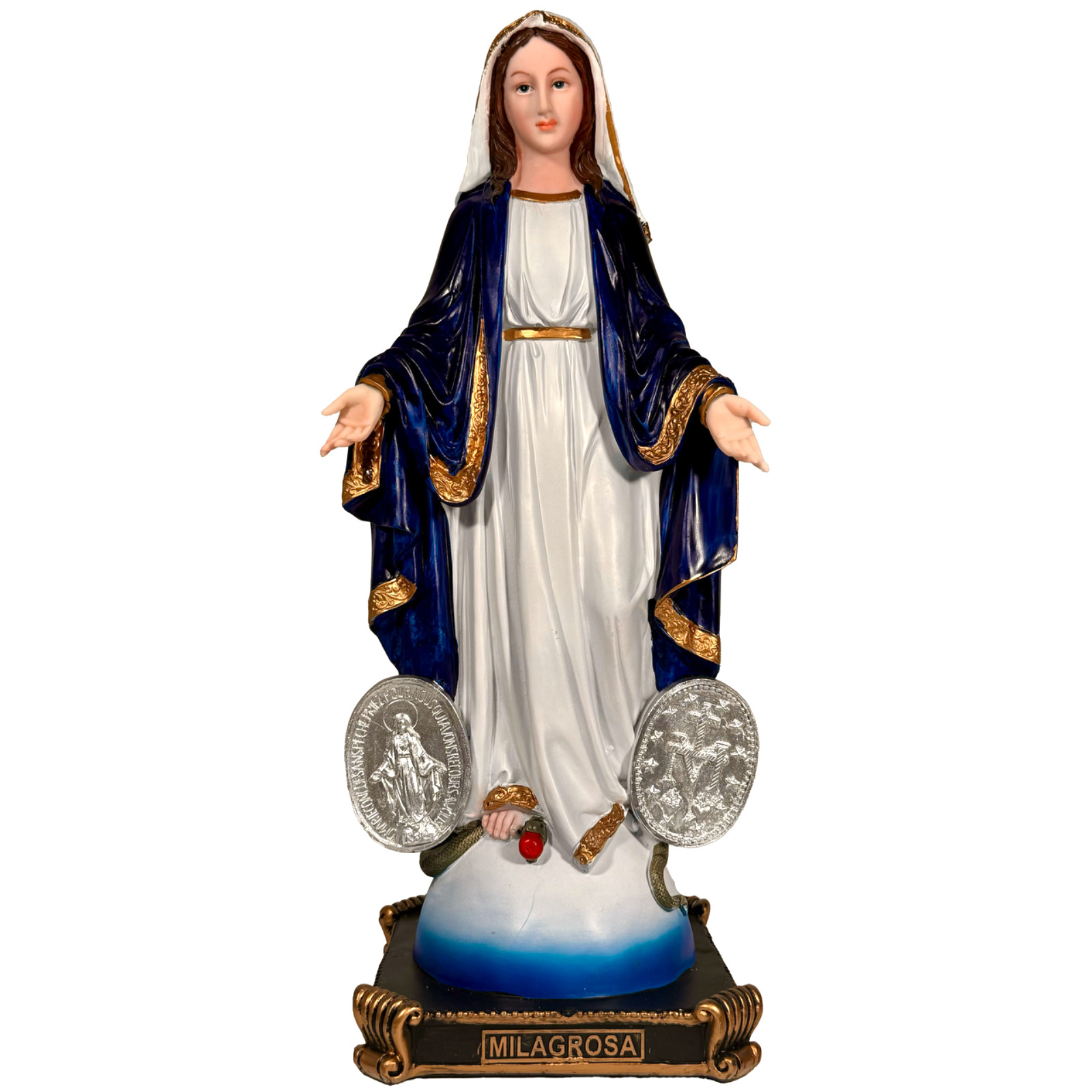 Virgen Milagrosa 16 Inch Resina Figure  Virgen De La Medalla Milagrosa