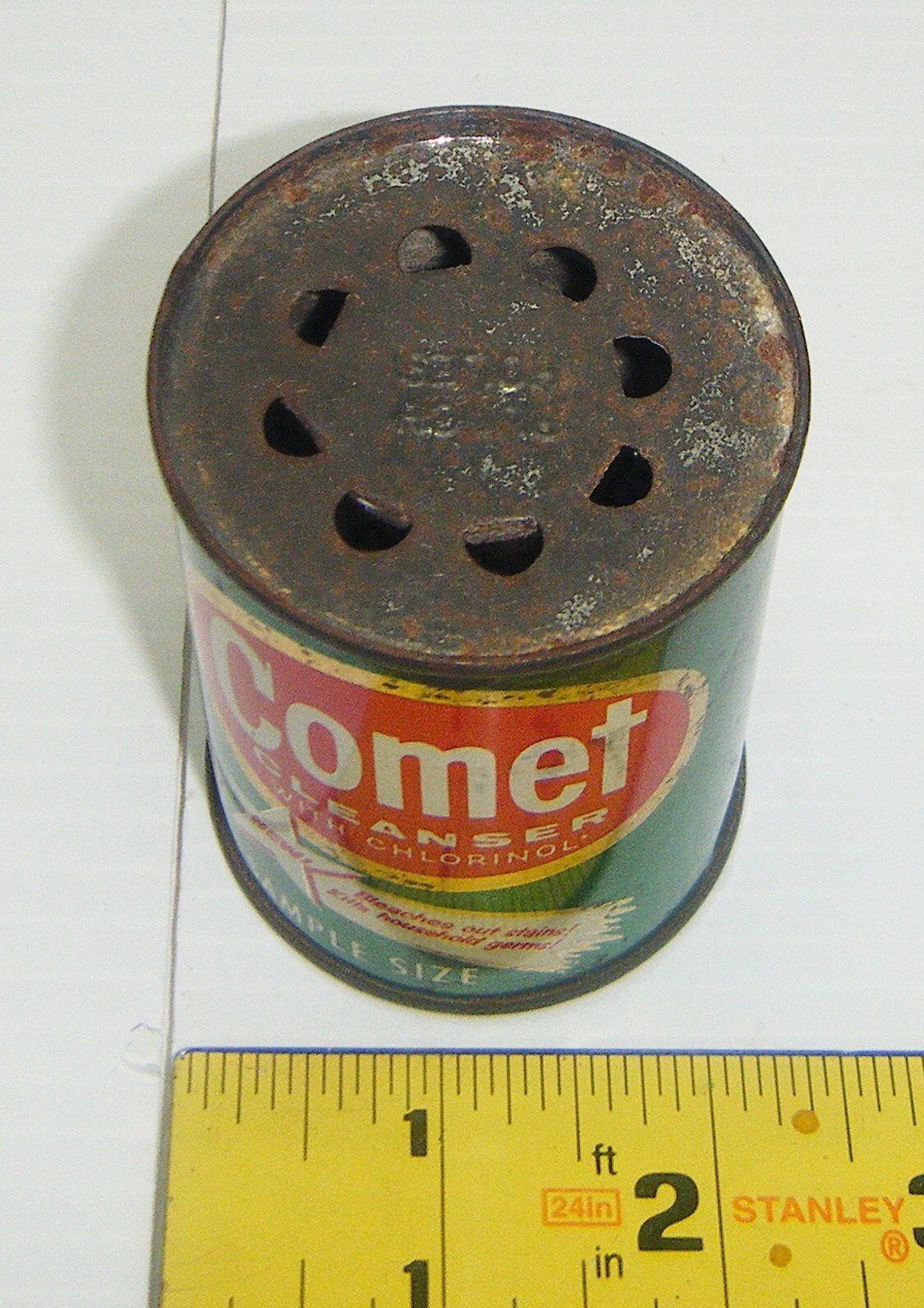 Vintage 1960s Comet Cleanser Sample Size Metal Container