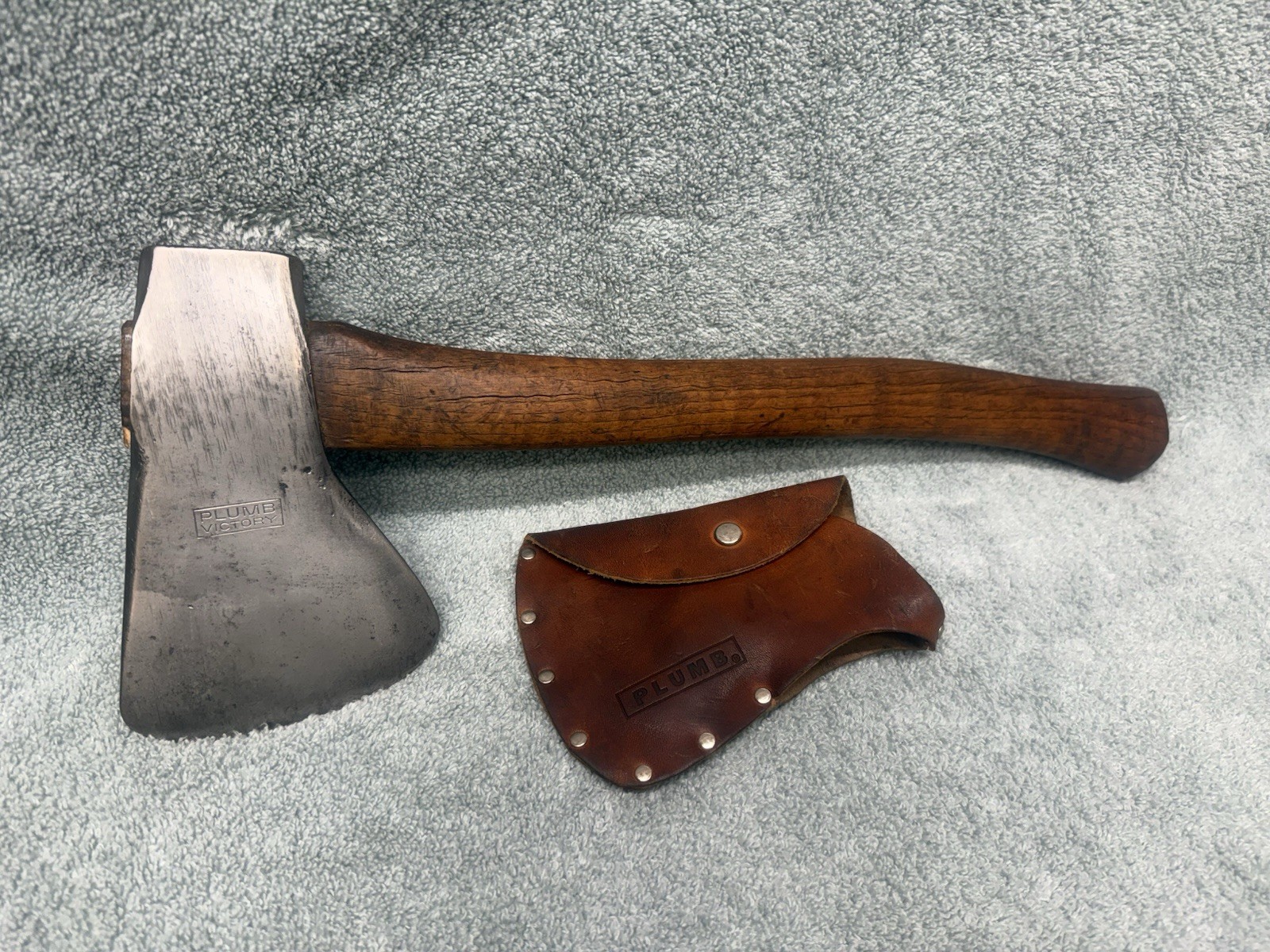 Vintage Plumb Victory National Pattern Hatchet Axe W/ Original Sheath- 2lb 4oz Vintage Plumb Victory National Pattern Hatchet Axe W/ Original Sheath- 2lb 4oz
