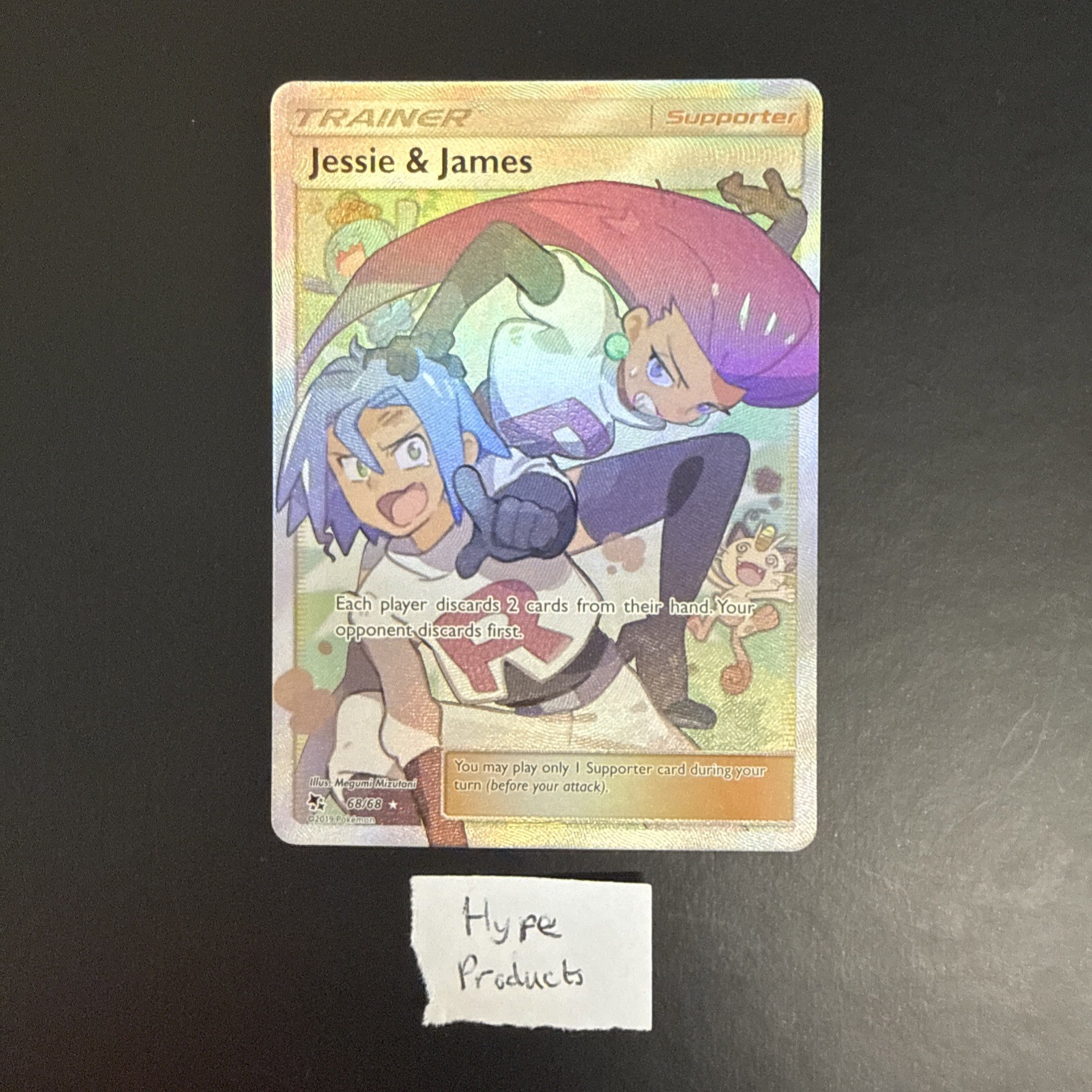 Pokémon TCG Hidden Fates Jesse & James Full Art Card 68/68 NM Condition