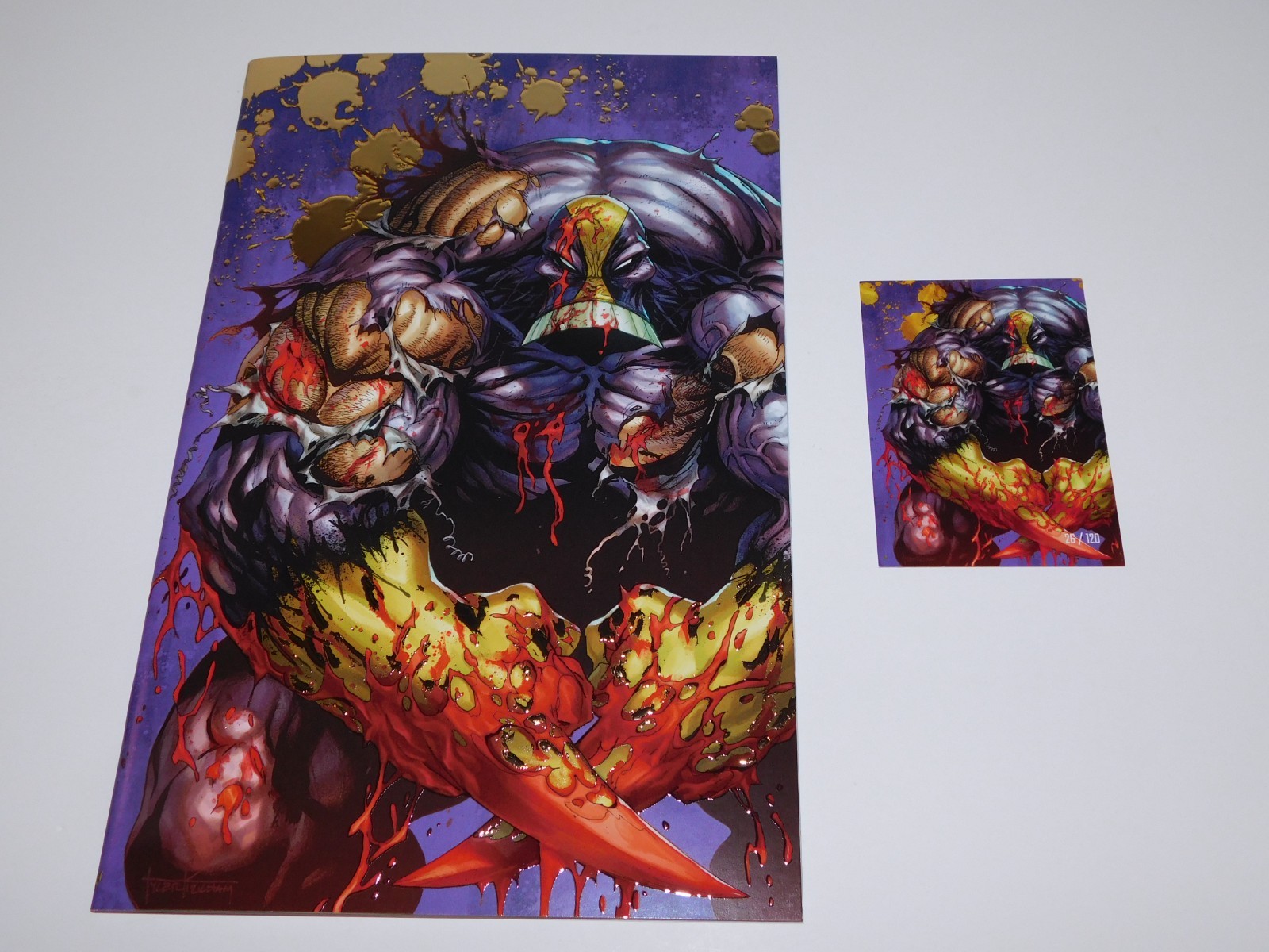 WAR OF INDEPENDENTS #1 MAXX BATTLE DAMAGE EMBOSSED SPOT FOIL LTD 120 + COA NYCC