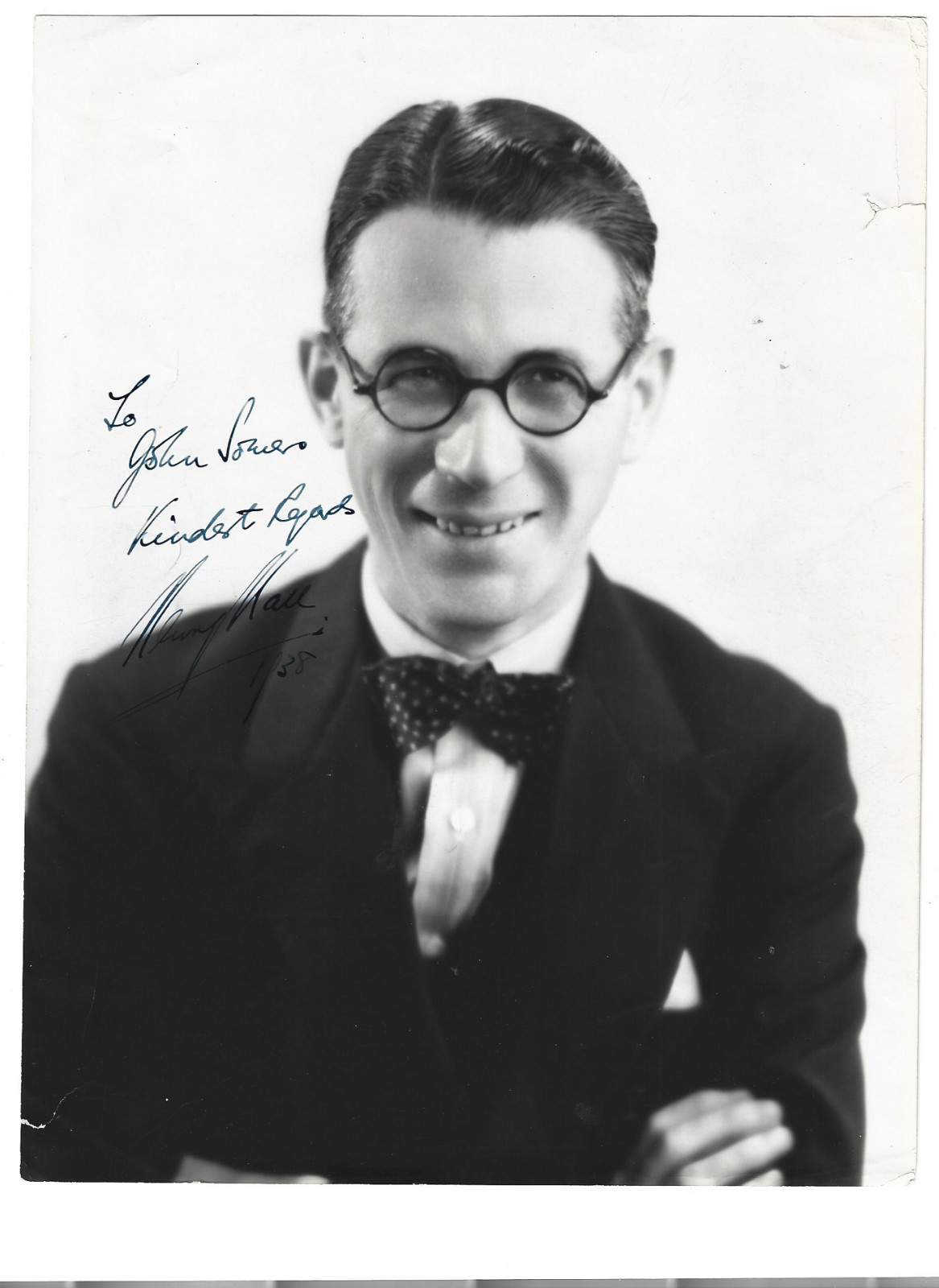 Henry Hall (1898-1989), Bandleader, signed & inscribed 8 x 10\'\'