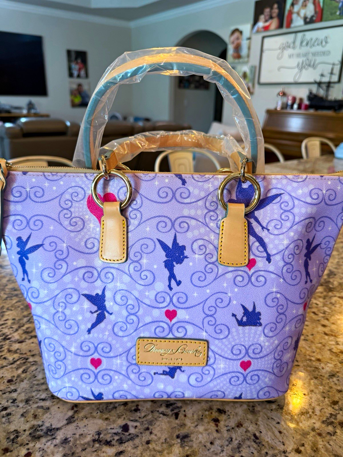 Dooney & Bourke Disney Tinker Bell Shopper Tote Purple Dooney & Bourke Disney Tinker Bell Shopper Tote Purple