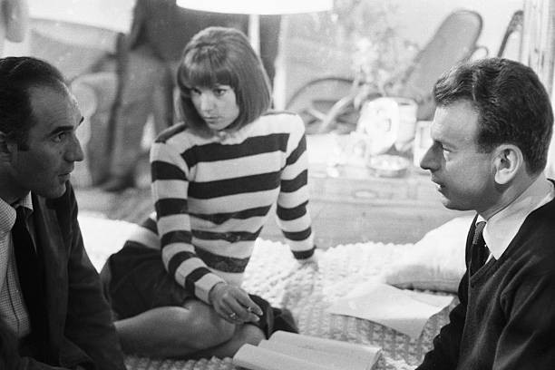 Michel Piccoli Elsa Martinelli Jean Aurel film set De l\'amour Pari- Old Photo 1