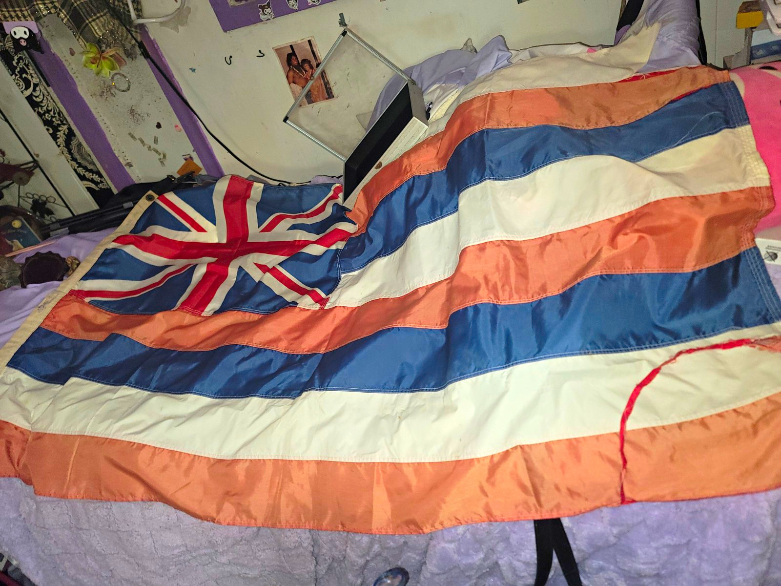 Rare Vintage Paramount Flag Co Hawaii State Flag Nyl Glo San Francisco 3x5 Rare Vintage Paramount Flag Co Hawaii State Flag Nyl Glo San Francisco 3x5