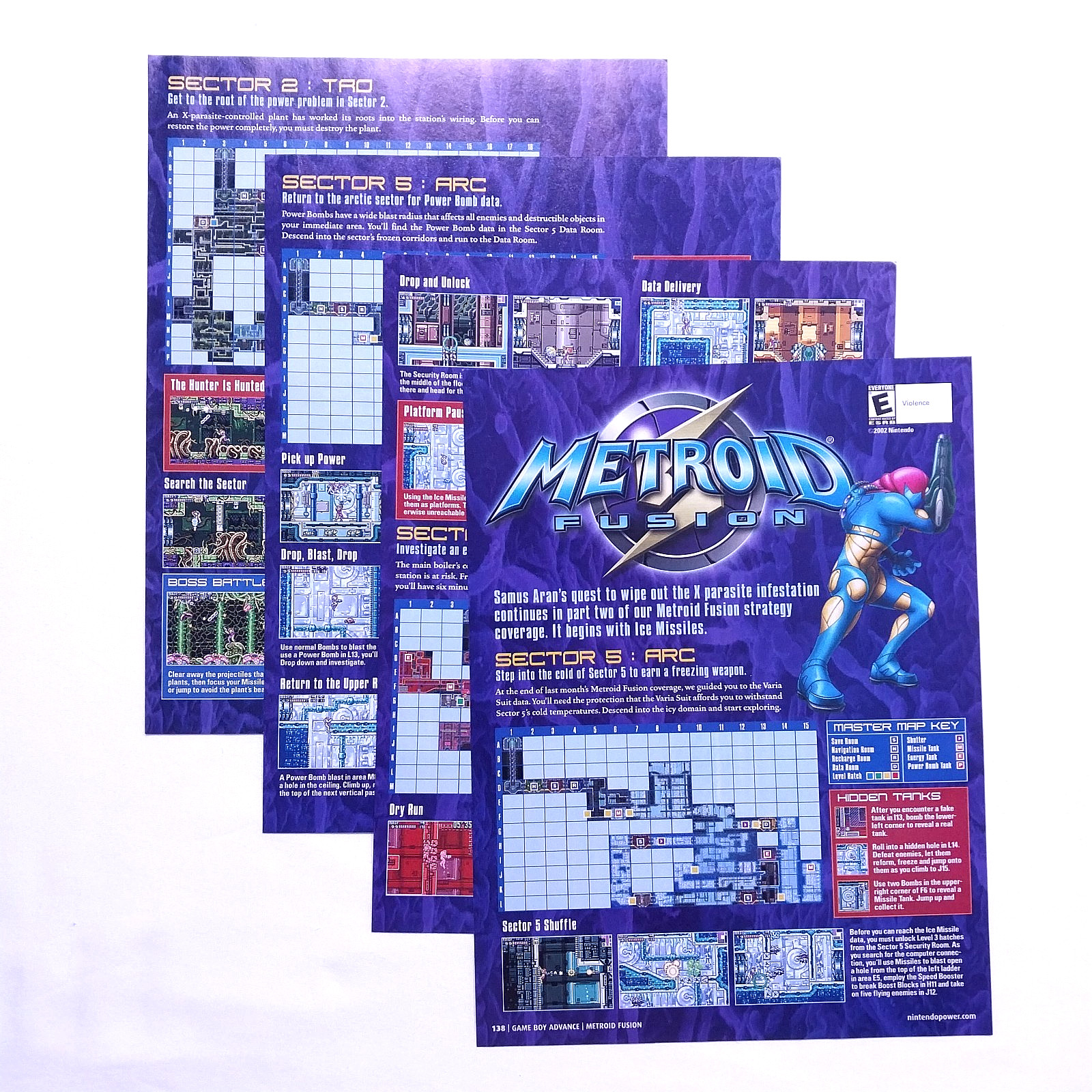 2002 Metroid Fusion Game Boy Promo Vintage Strategy Part 2 Magazine Article