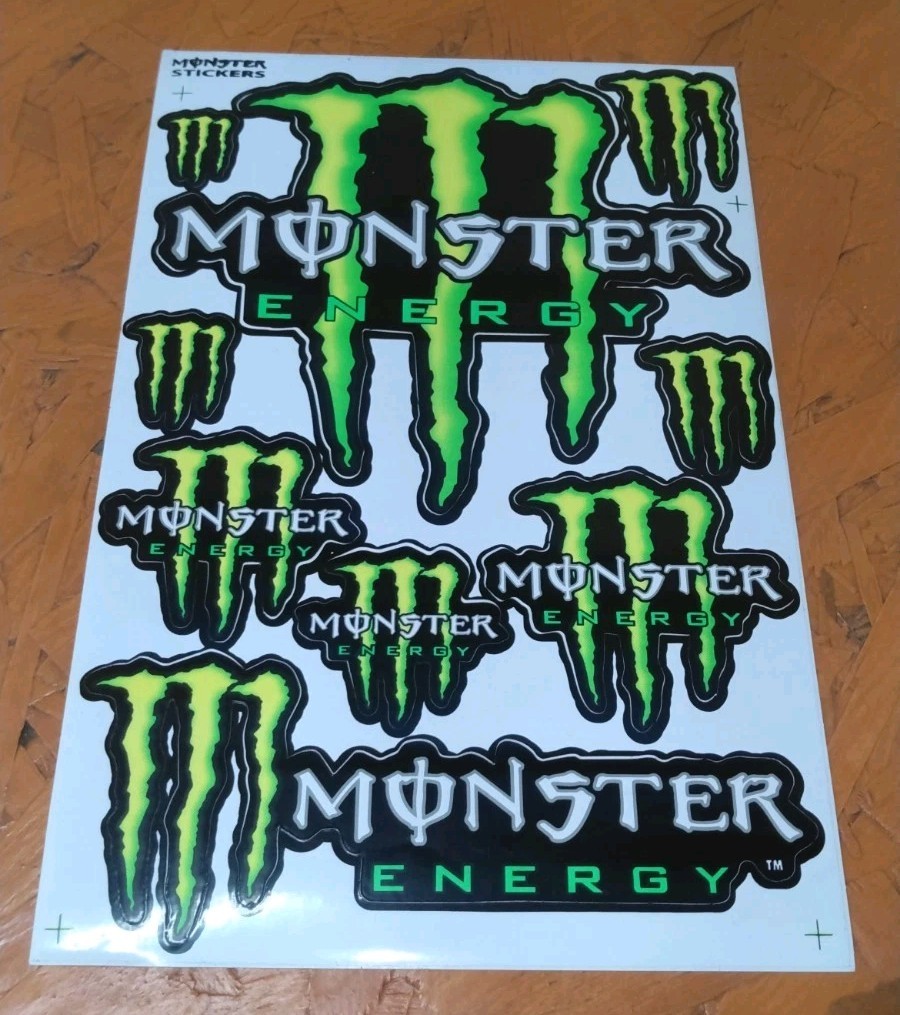 Monster Energy Drink Sticker Sheet Of 9 Stickers New Great Stickers 