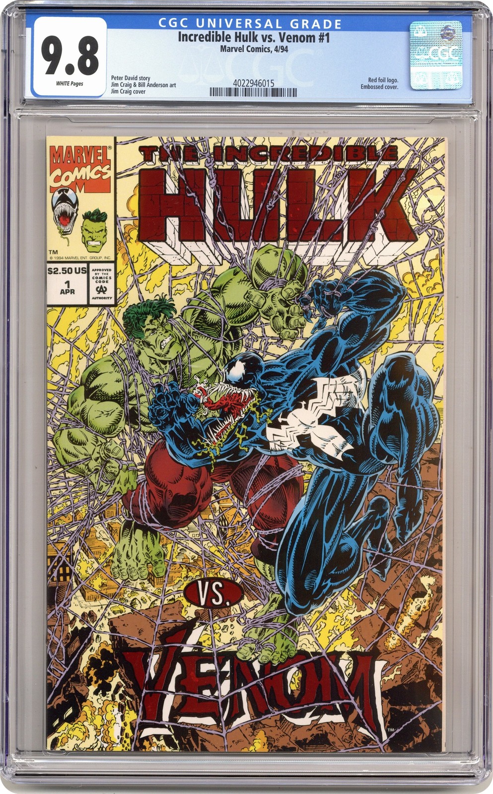 Incredible Hulk vs. Venom #1 CGC 9.8 1994 4022946015