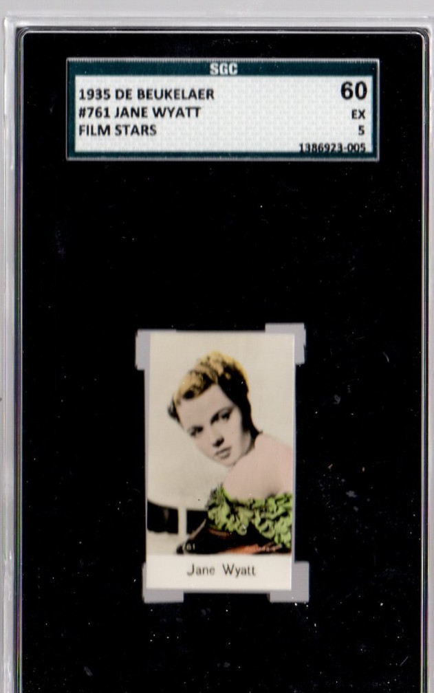 Jane Wyatt  Graded  60% Film Stars De Beukelaer Cigarette Card 2. x1\