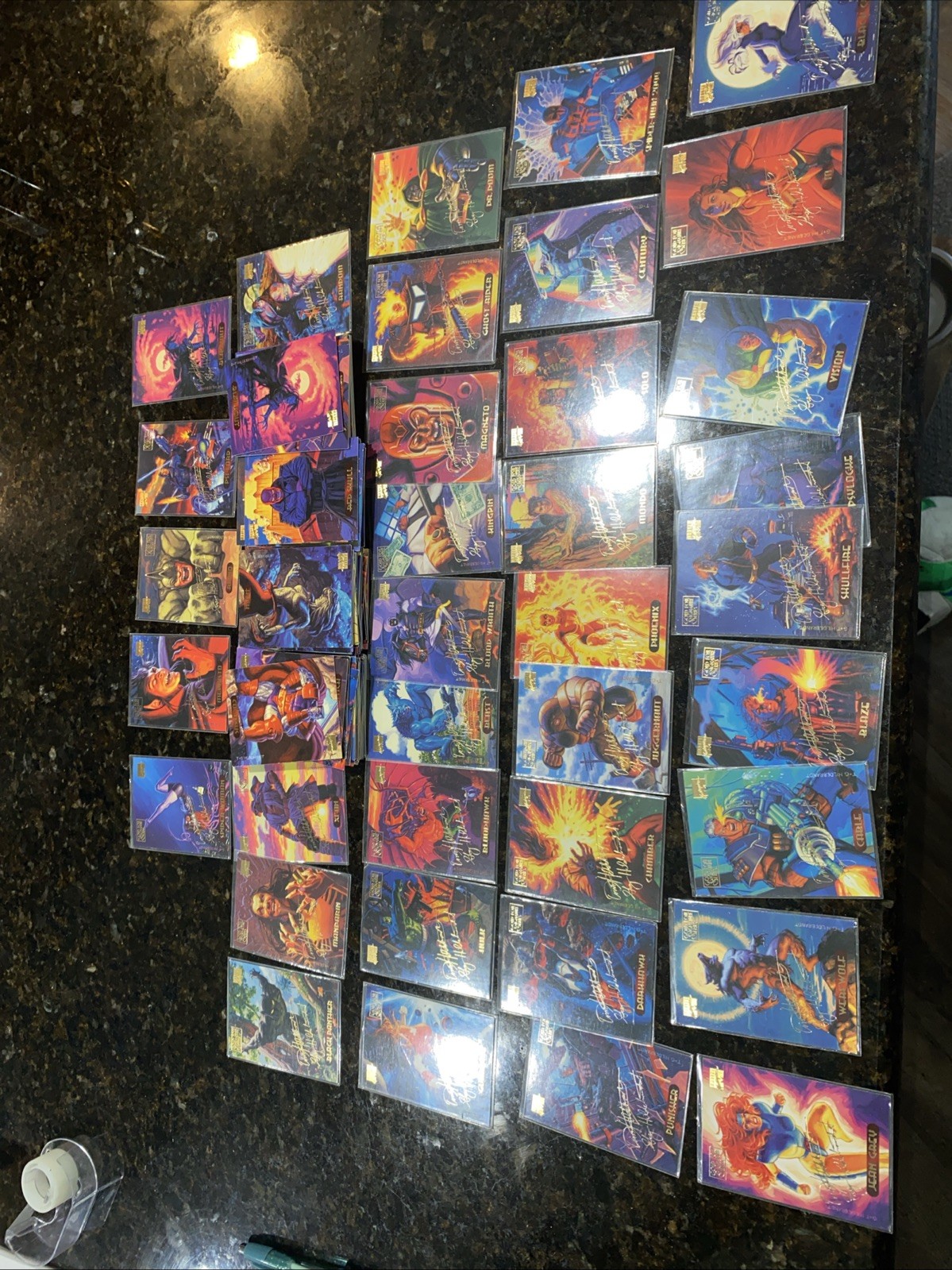 Marvel Masterpieces 1994 Gold Foil Signature Series Fleer   36  Cards +120 Reg.