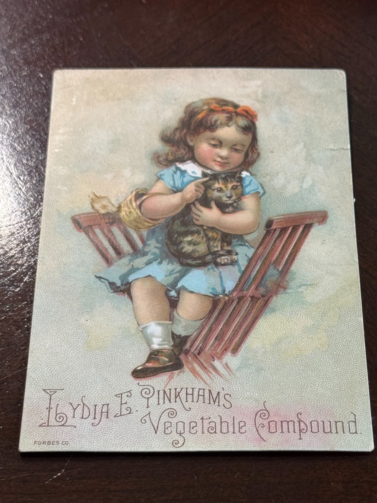B-320 Lydia E Pinkhams Vegetable Compound Girl Cat J H Perkins Baltimore B-320 Lydia E Pinkhams Vegetable Compound Girl Cat J H Perkins Baltimore