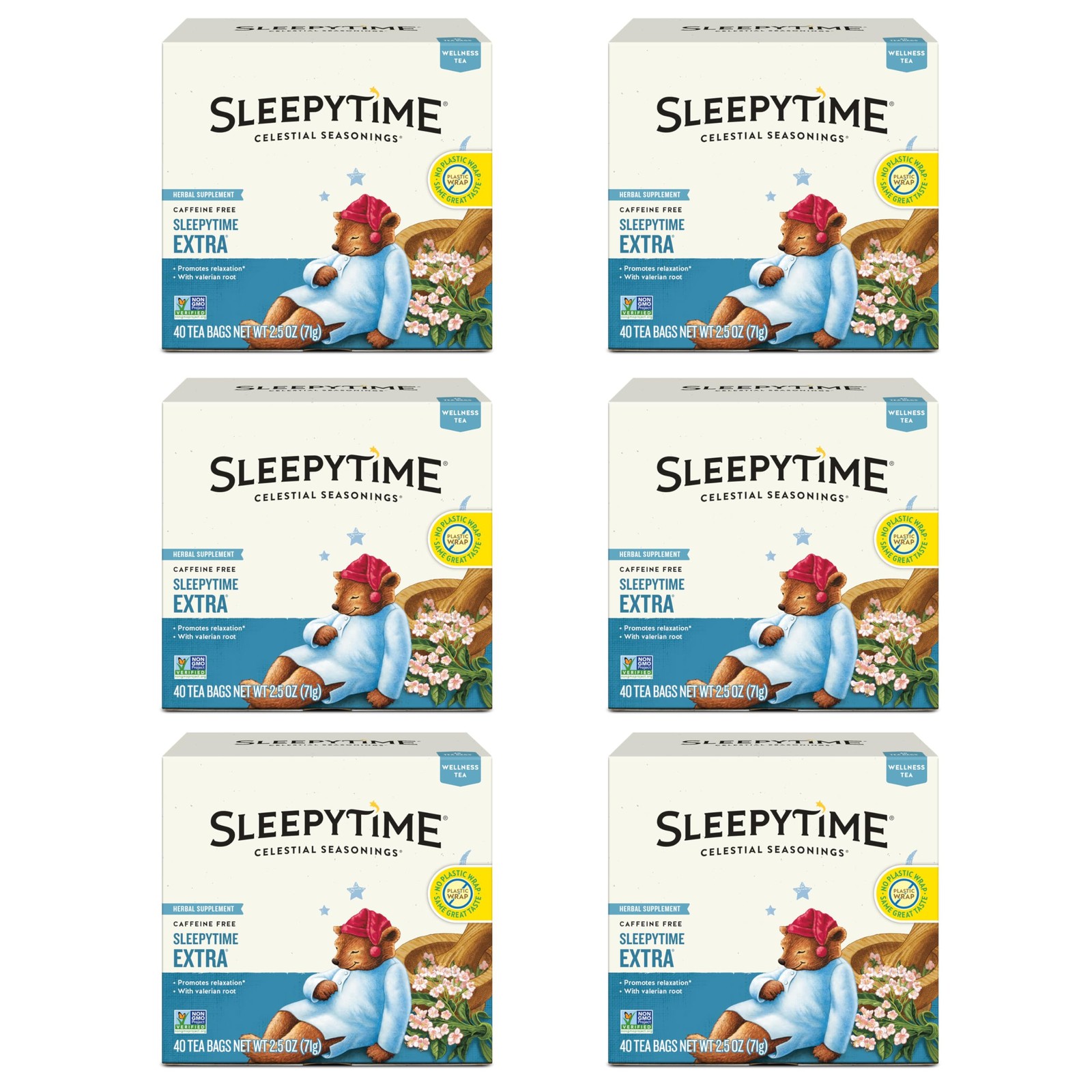 Celestial Seasonings Sleepytime Extra Herbal Tea Promotes Relaxation 40 Count