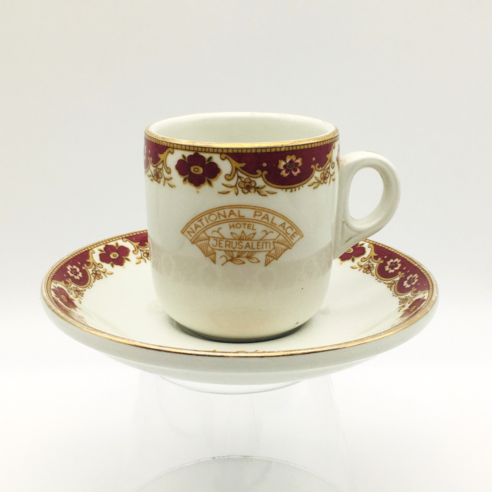 National Palace Hotel in Jerusalem Demitasse Cup & Saucer Set Maddock China Co.