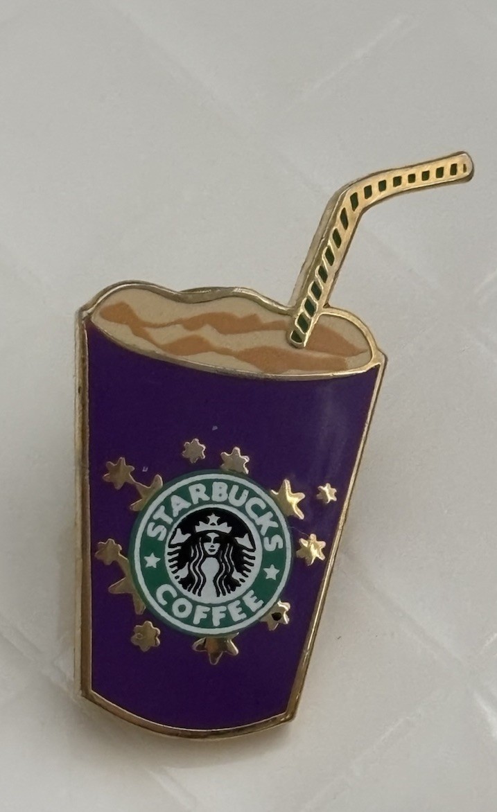 Starbucks RARE Purple 2004 Frappuccino Barista Lapel Pin