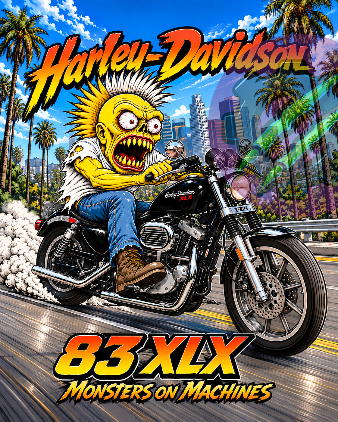 1983 Harley-Davidson XLX 8x10 Glossy DNP Photo Media Print Motorcycle Art