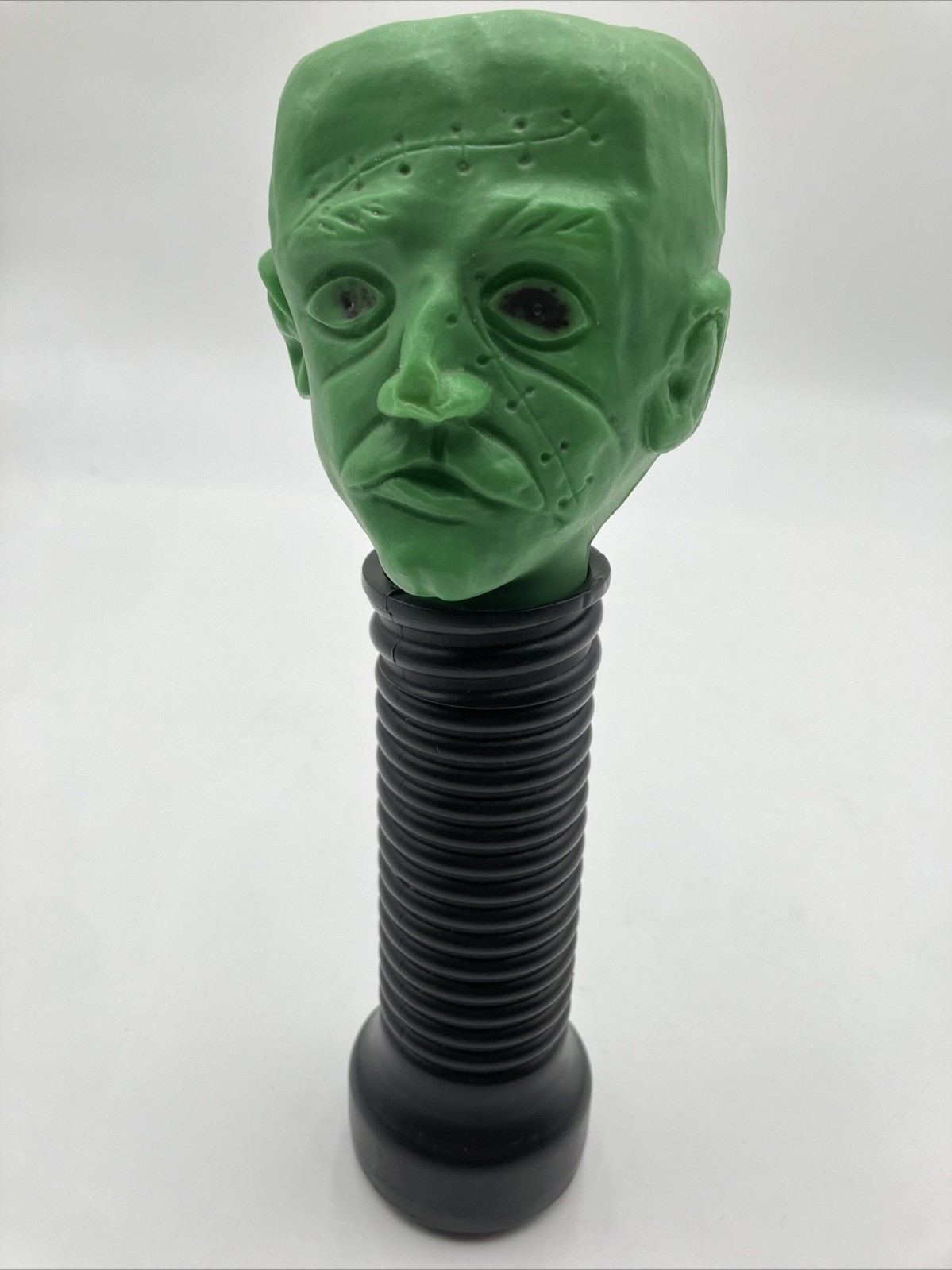 Vtg 90s Halloween Blow Mold Flashlight green Frankenstein's monster head As Is Vtg 90s Halloween Blow Mold Flashlight green Frankenstein's monster head As Is