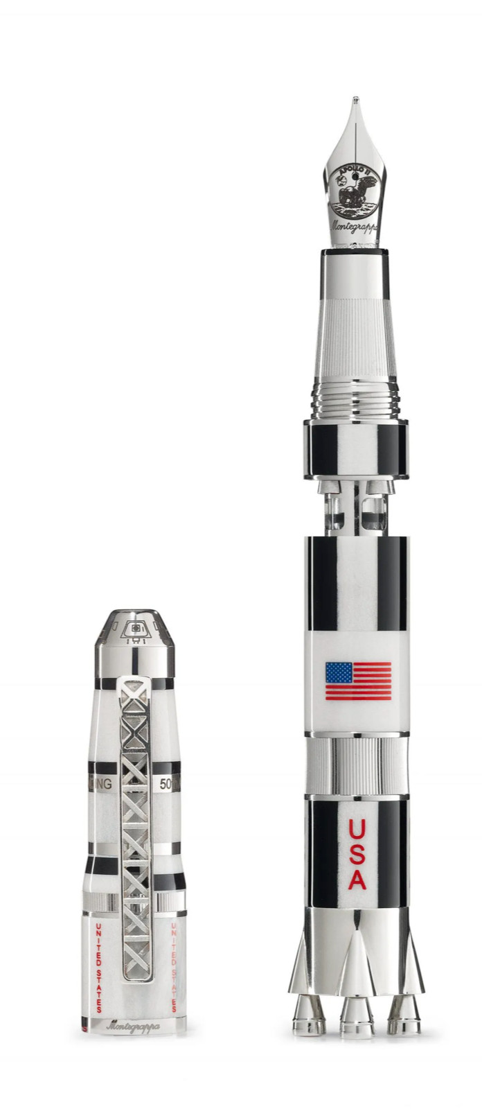 BLEMISHED MONTEGRAPPA MOON LANDING 50TH ANNIVERSARY LIMITED FOUNTAIN PEN # X/363
