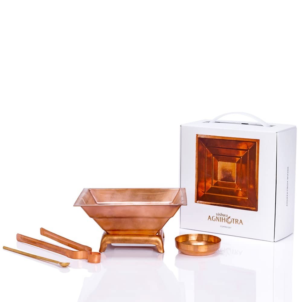 Vishwa Agnihotra - Copper Havan Kund Set foR Havan &Daily Puja Handmade Vedic Vishwa Agnihotra - Copper Havan Kund Set foR Havan &Daily Puja Handmade Vedic