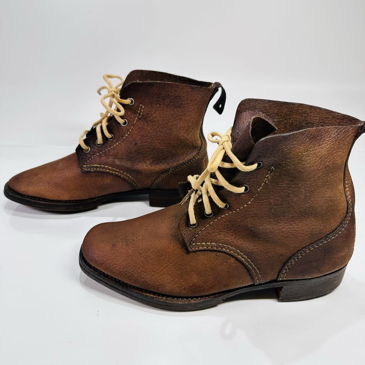 Original 1941 WW2  boots Imperial Japanese Military Boots  10.0 Stamp