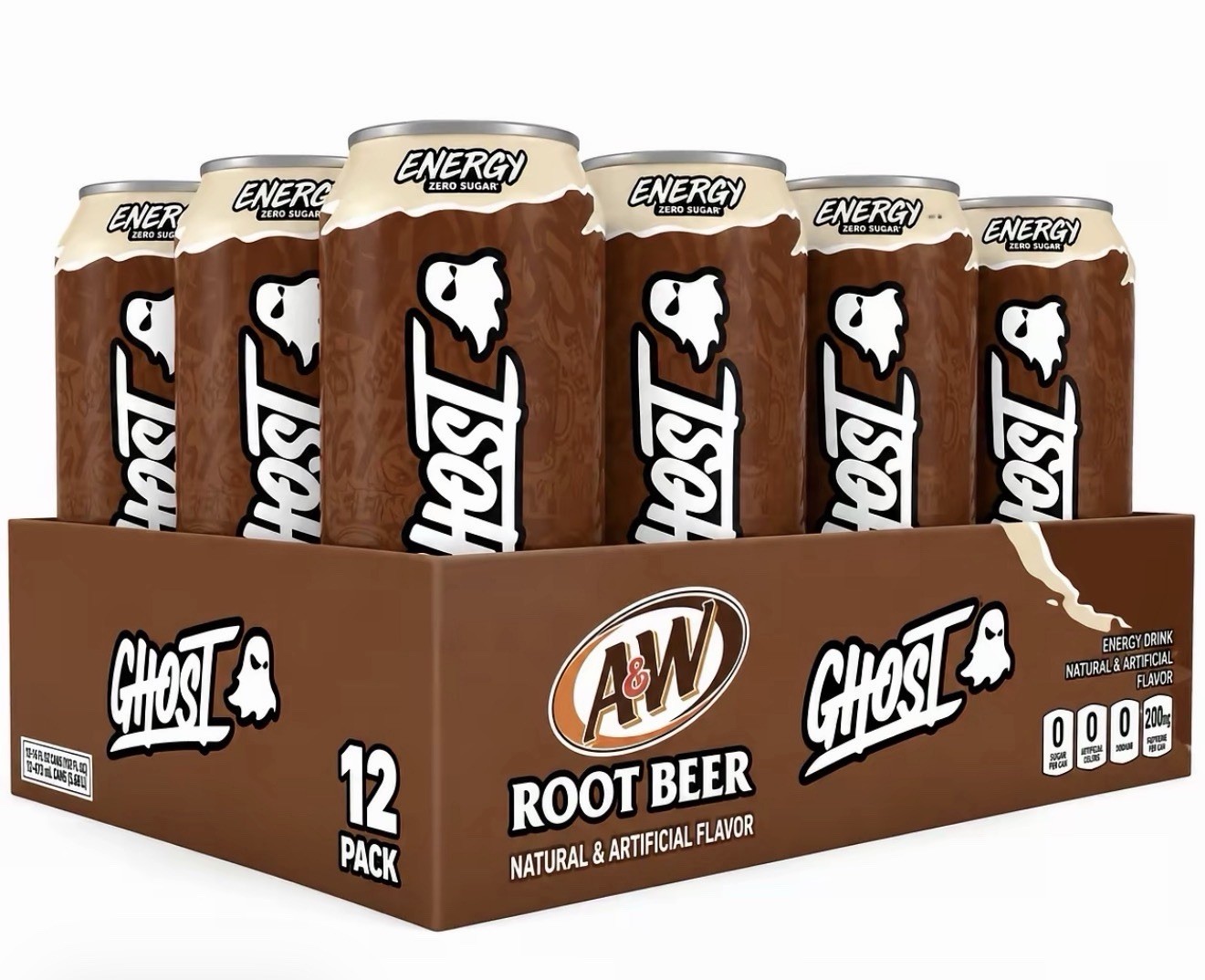 Ghost Energy Drink X AW Root Beer 16 Oz 12 Pack Ghost Energy Drink X AW Root Beer 16 Oz 12 Pack