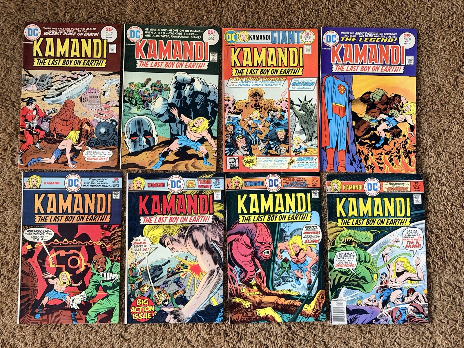 Kamandi: The Last Boy on Earth (Issues 29-35 & 39) DC Comic Bronze Age Lot Of 8 Kamandi: The Last Boy on Earth (Issues 29-35 & 39) DC Comic Bronze Age Lot Of 8