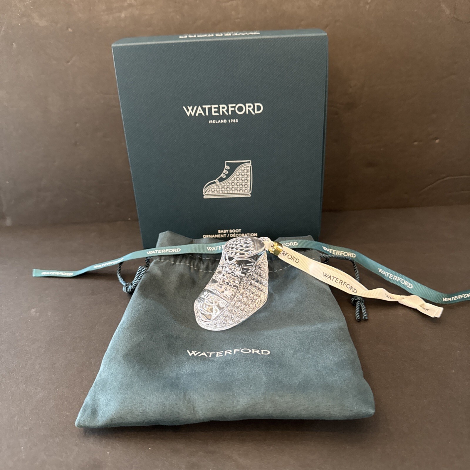 NEW Waterford Crystal Baby\'s 1st Boot Christmas 2025 Ornament Baby Shoe 1077789 NEW Waterford Crystal Baby\'s 1st Boot Christmas 2025 Ornament Baby Shoe 1077789