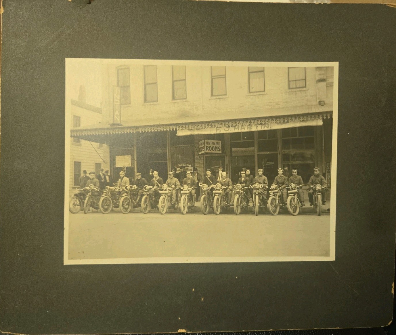 1900's 1910 Motorcycle Club Photo Harley Davidson 6