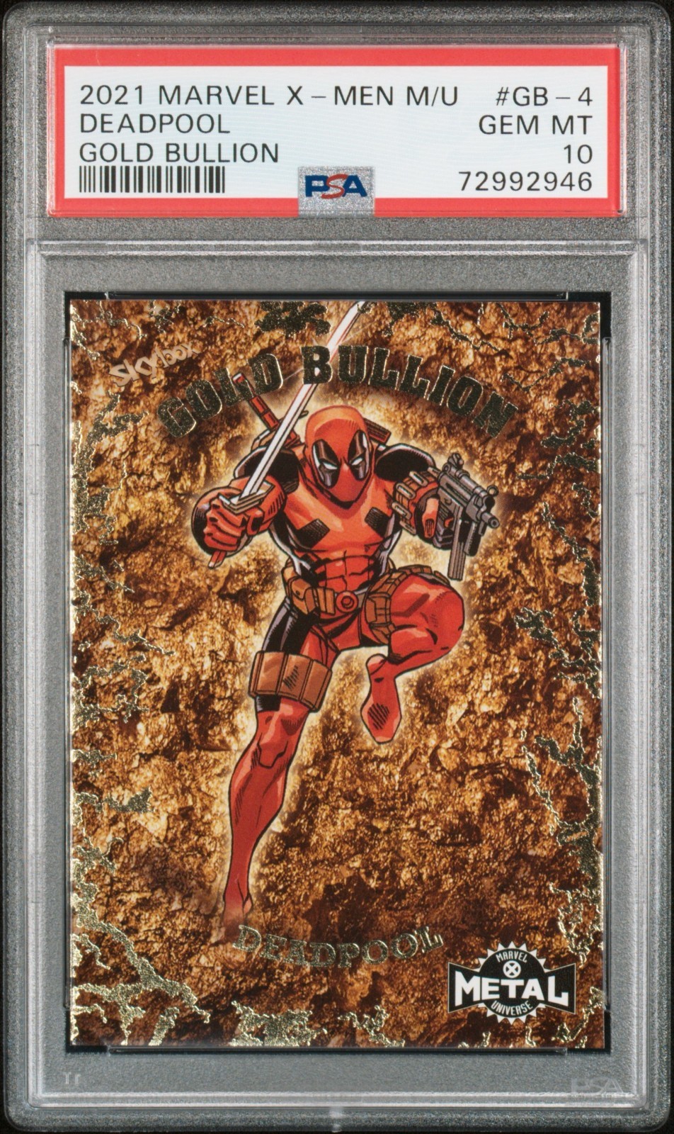 2021 Marvel X-Men Metal Gold Bullion Achievements Deadpool PSA 10 2021 Marvel X-Men Metal Gold Bullion Achievements Deadpool PSA 10