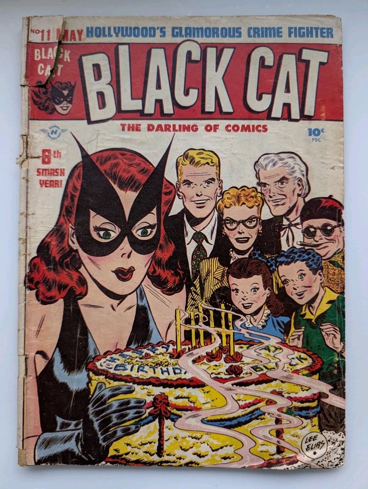 Black Cat Comics 11 Golden Age Good Girl Art GGA Lee Elias Harvey Low Grade 1948 Black Cat Comics 11 Golden Age Good Girl Art GGA Lee Elias Harvey Low Grade 1948