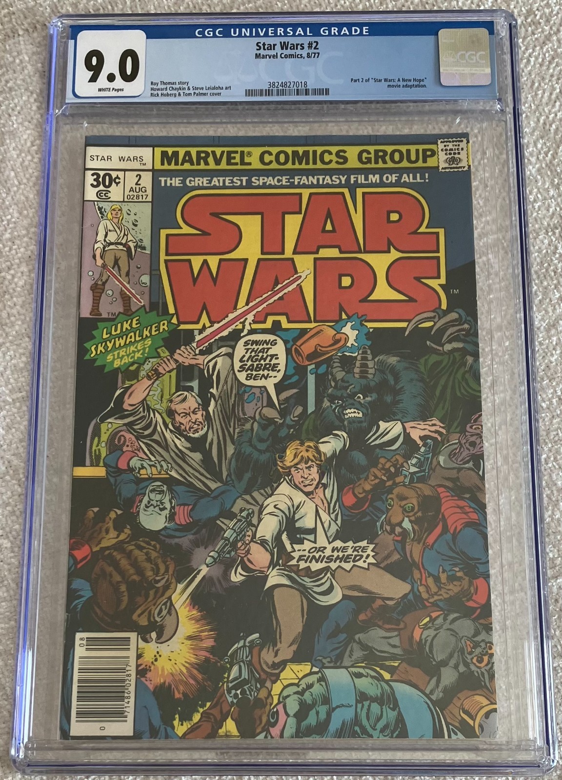Star Wars #2 CGC 9.0 White Pages (First Printing 1977) Marvel Comics Newstand Star Wars #2 CGC 9.0 White Pages (First Printing 1977) Marvel Comics Newstand