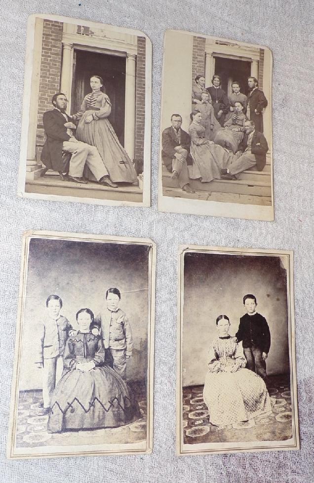 LOT 4 dated 1860s Civil War era CDV PHOTO Tax Stamp FAMILY CHILDREN DRESS COUPLE LOT 4 dated 1860s Civil War era CDV PHOTO Tax Stamp FAMILY CHILDREN DRESS COUPLE