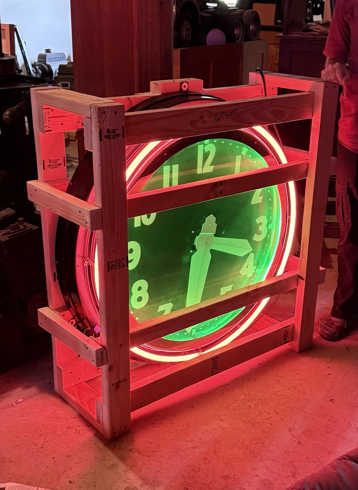 VTG Neon 44” Clock, 1940s Clock sign Diner Kitchen Retro Advertising Glo-Dial VTG Neon 44” Clock, 1940s Clock sign Diner Kitchen Retro Advertising Glo-Dial