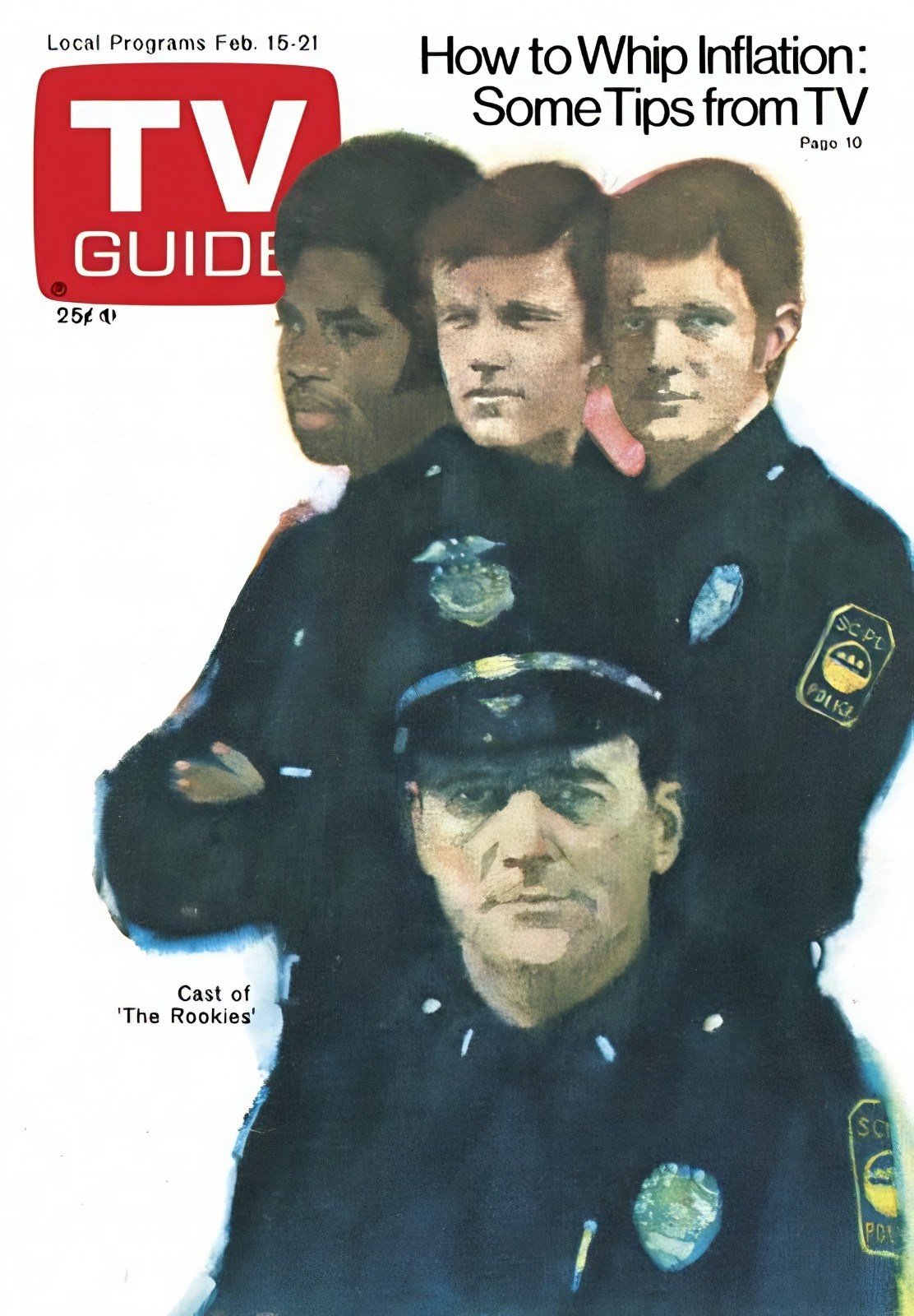 Cast of THE ROOKIES - TV Show - 1975 Magazine Cover - 5 x 7 inch Photo Cast of THE ROOKIES - TV Show - 1975 Magazine Cover - 5 x 7 inch Photo
