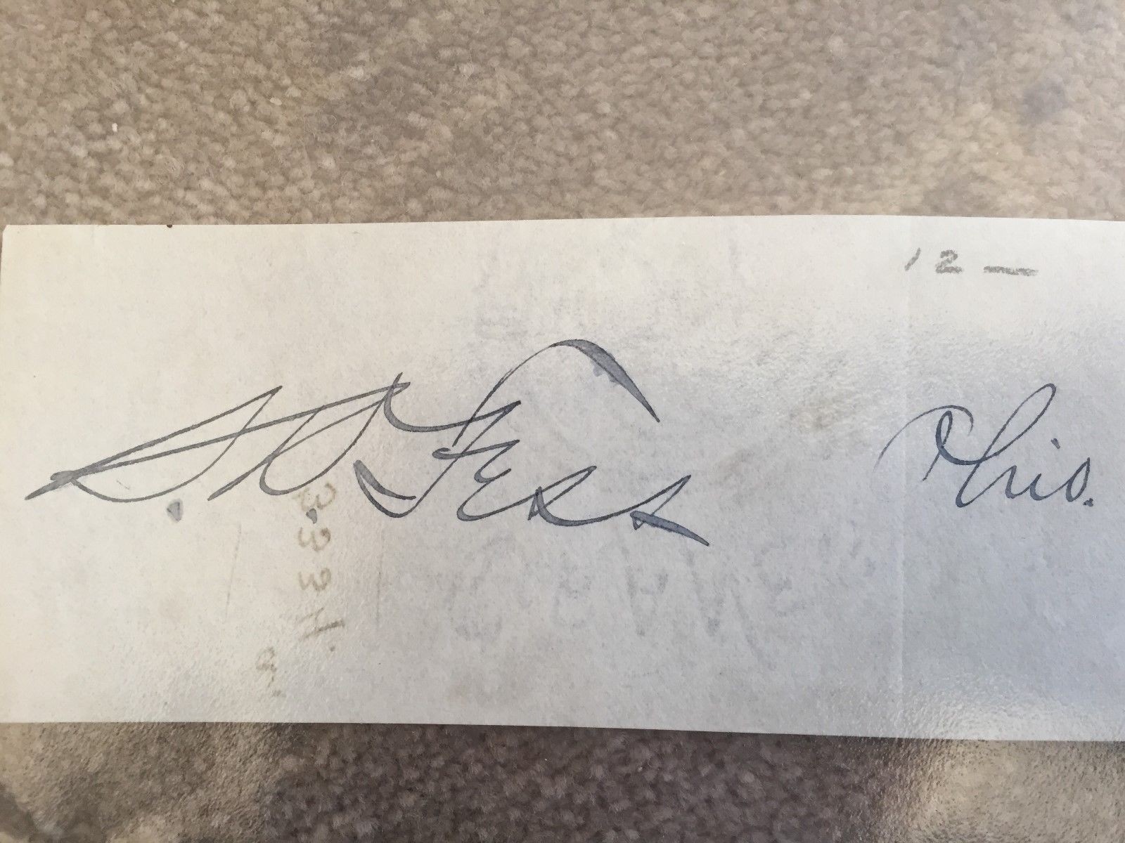 ORIGINAL, Clipped SIGNATURE Ohio Senator Simeon D. Fess ORIGINAL, Clipped SIGNATURE Ohio Senator Simeon D. Fess