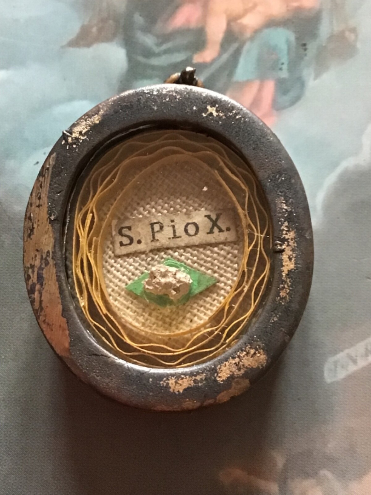 Antic reliquary relic Pope Pius X special Italy rare from a private collection