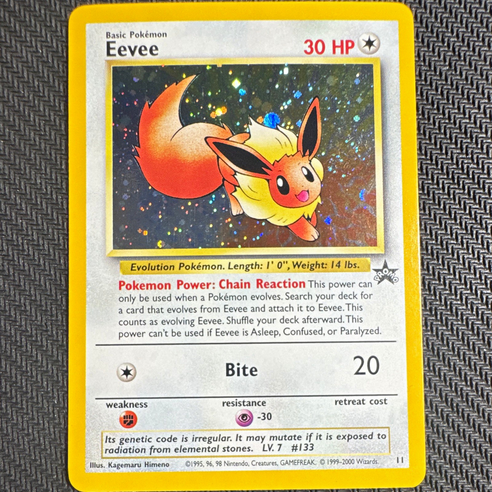1999 Pokémon  Eevee Black Star Promo NM Swirl