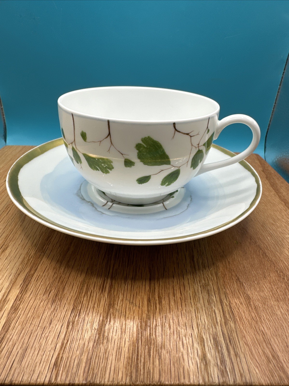 Raynaud Limoges Verdures Tea Cup & Saucer Set Christian Tortu France