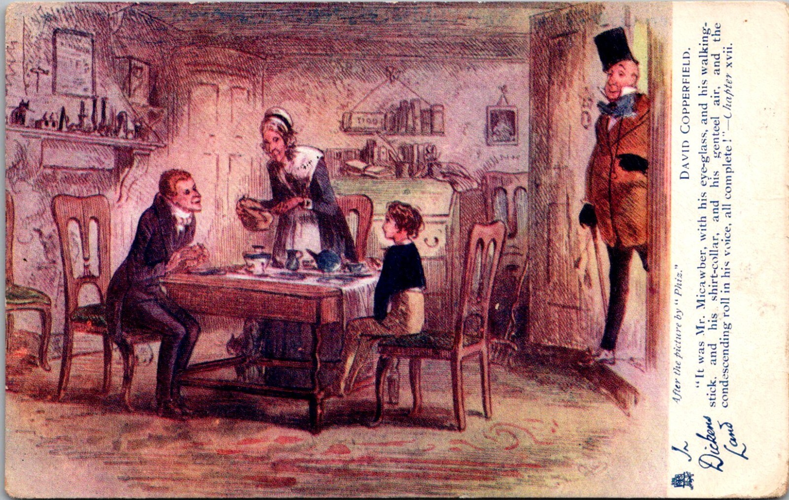 Charles Dickens David Copperfield, Tucks 6048 Vintage Postcard K04
