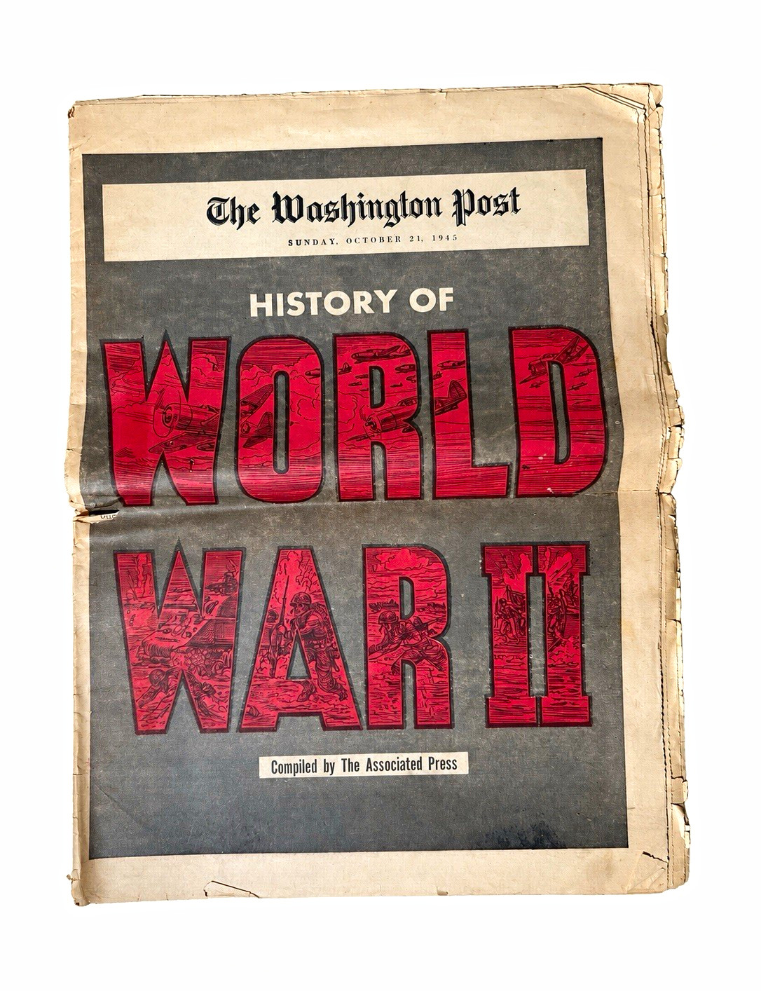 1945 Associated Press A History of World War II John L. Springer WWII Newspaper 1945 Associated Press A History of World War II John L. Springer WWII Newspaper