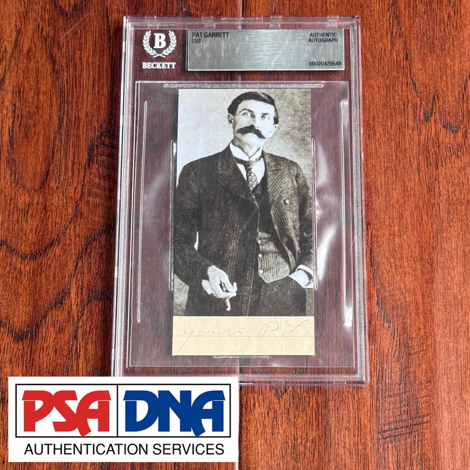 PAT GARRETT Autograph BILLY THE KID Lawman Cut Signature SIGNED Sheriff  * PSA