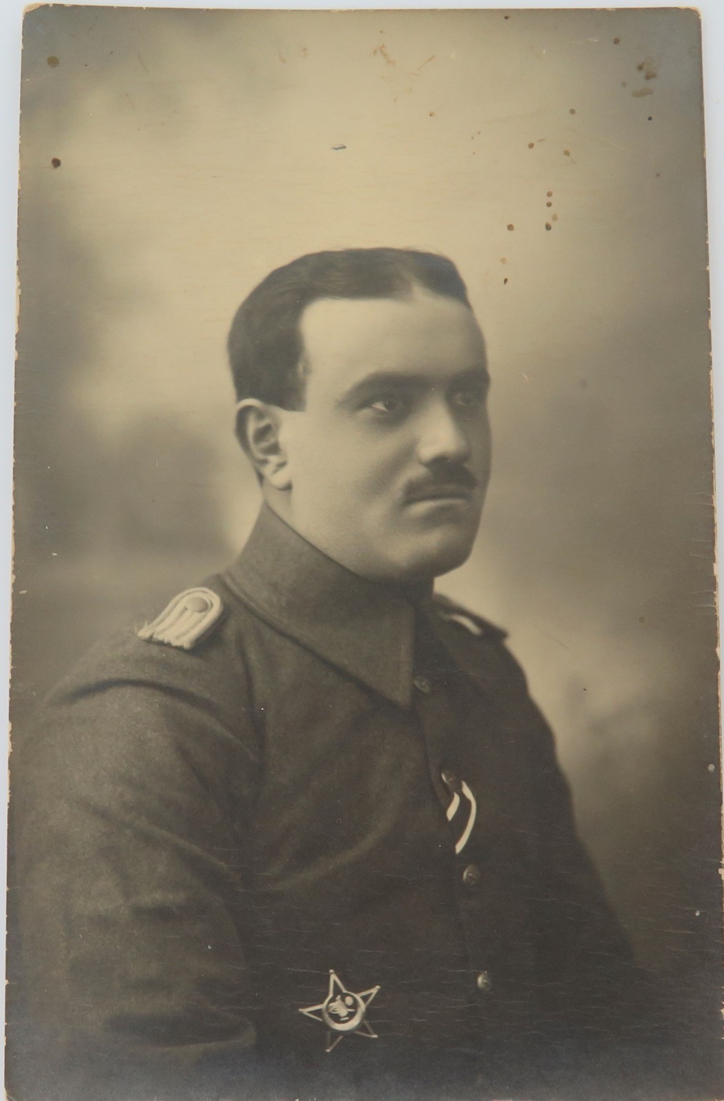 WW1 RPPC Posed Photo Postcard. Turkish Soldier, Written Details to Rear. WW1 RPPC Posed Photo Postcard. Turkish Soldier, Written Details to Rear.