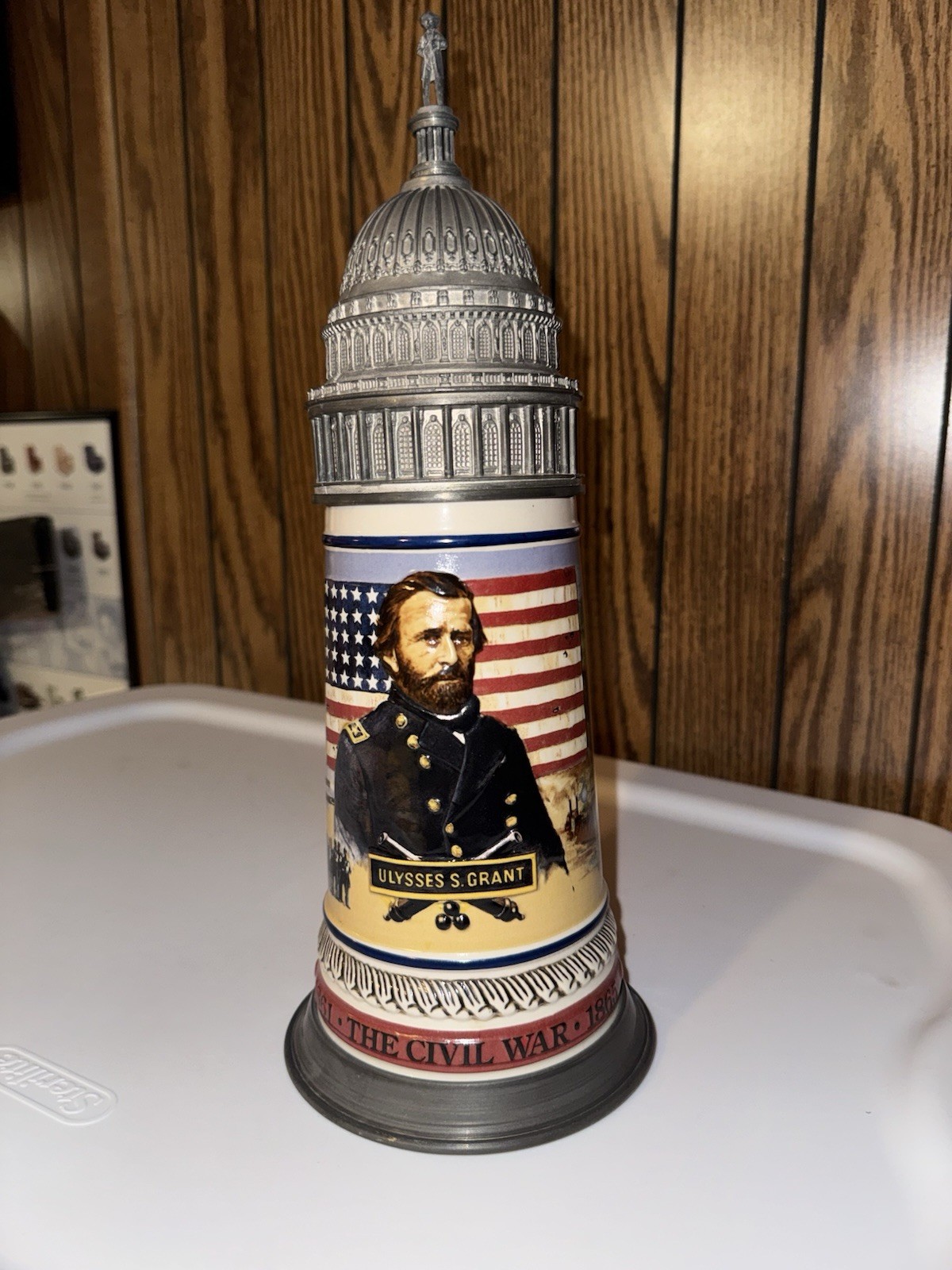 Budweiser 1992 Civil War Commemorative Stein Lidded Ulysses S Grant #03197