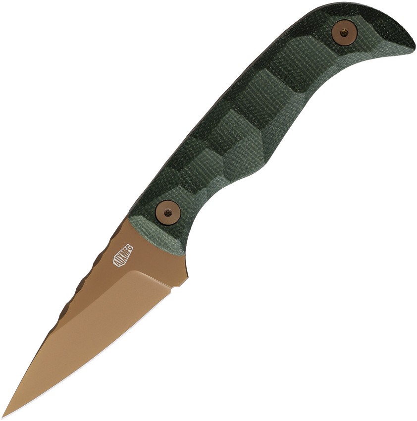 Auxiliary Manufacturing Karl Jr Deadhead Green Micarta Fixed Blade Knife 003MGNR