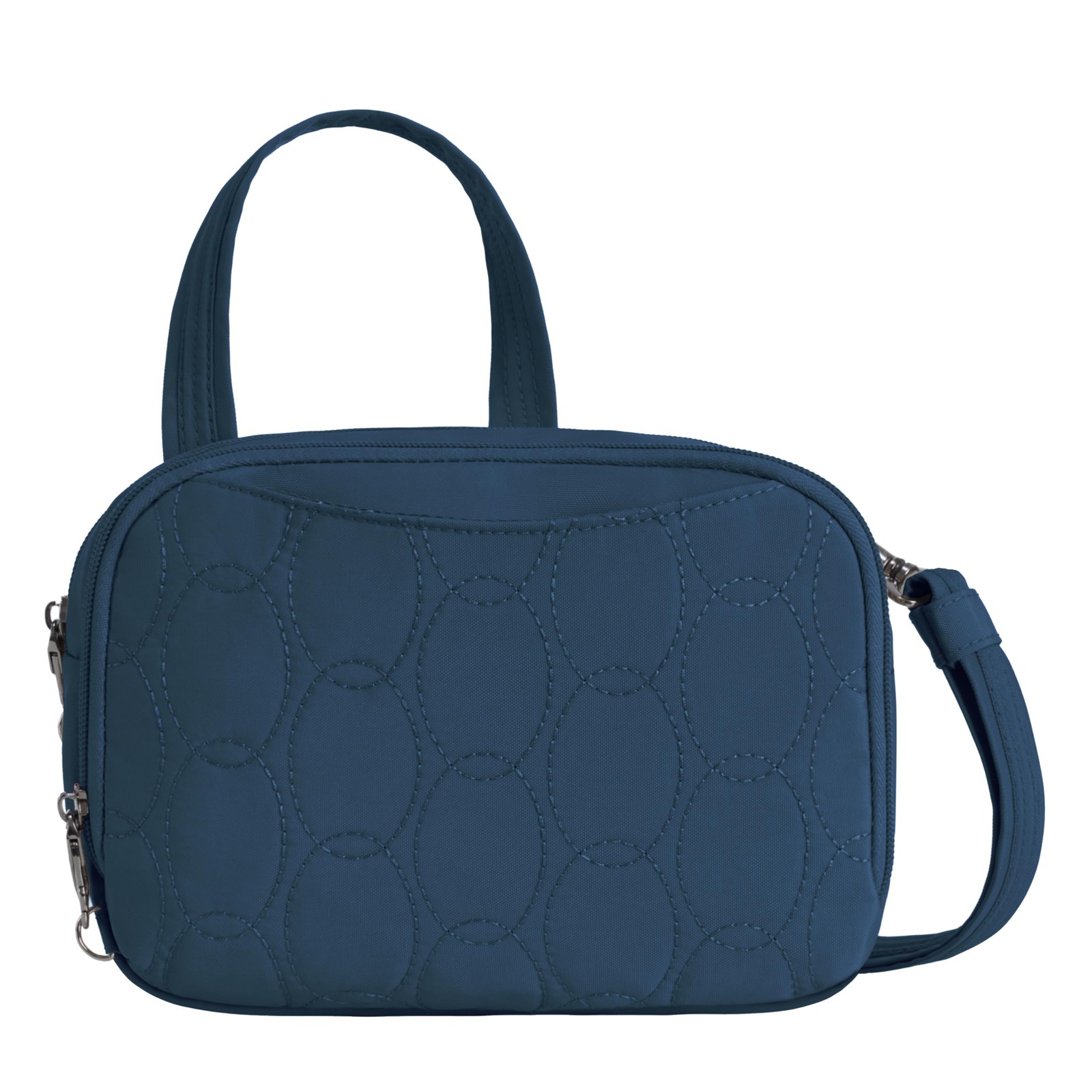 Travelon Anti-Theft Runways Double Compartment Crossbody, Ocean Travelon Anti-Theft Runways Double Compartment Crossbody, Ocean